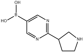(2-(pyrrolidin-3-yl)pyrimidin-5-yl)boronic acid Struktur