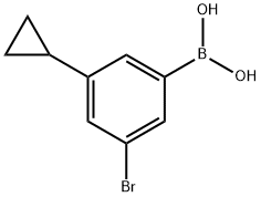 (3-bromo-5-cyclopropylphenyl)boronic acid Struktur