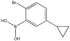 (2-bromo-5-cyclopropylphenyl)boronic acid Struktur