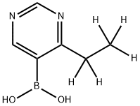 (4-(ethyl-d5)pyrimidin-5-yl)boronic acid Struktur