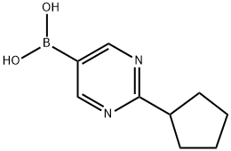 (2-cyclopentylpyrimidin-5-yl)boronic acid Struktur