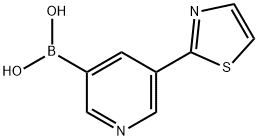 (5-(thiazol-2-yl)pyridin-3-yl)boronic acid Struktur