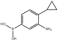 (3-amino-4-cyclopropylphenyl)boronic acid Struktur