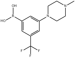 (3-(4-methylpiperazin-1-yl)-5-(trifluoromethyl)phenyl)boronic acid Struktur