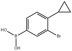 (3-bromo-4-cyclopropylphenyl)boronic acid Struktur