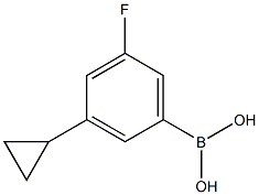 (3-cyclopropyl-5-fluorophenyl)boronic acid Struktur