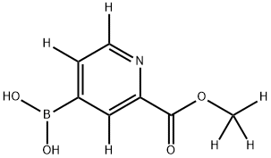 (2-((methoxy-d3)carbonyl)pyridin-4-yl-3,5,6-d3)boronic acid Structure
