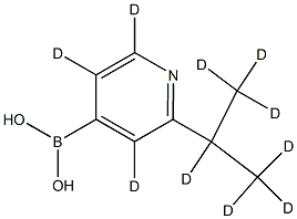 (2-(propan-2-yl-d7)pyridin-4-yl-3,5,6-d3)boronic acid Structure