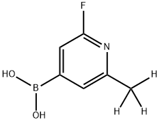 (2-fluoro-6-(methyl-d3)pyridin-4-yl)boronic acid Struktur