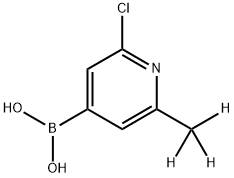 (2-chloro-6-(methyl-d3)pyridin-4-yl)boronic acid Struktur