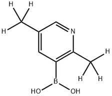 (2,5-bis(methyl-d3)pyridin-3-yl)boronic acid Struktur