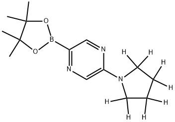 2-(pyrrolidin-1-yl-d8)-5-(4,4,5,5-tetramethyl-1,3,2-dioxaborolan-2-yl)pyrazine Struktur