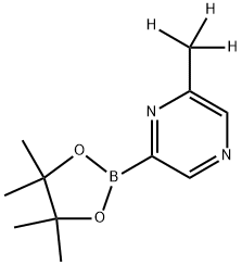 2-(methyl-d3)-6-(4,4,5,5-tetramethyl-1,3,2-dioxaborolan-2-yl)pyrazine Struktur