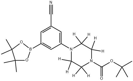 tert-butyl 4-(3-cyano-5-(4,4,5,5-tetramethyl-1,3,2-dioxaborolan-2-yl)phenyl)piperazine-1-carboxylate-2,2,3,3,5,5,6,6-d8|