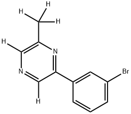 2-(3-bromophenyl)-6-(methyl-d3)pyrazine-3,5-d2 Struktur