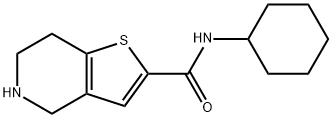 N-CYCLOHEXYL-4,5,6,7-TETRAHYDROTHIENO[3,2-C]PYRIDINE-2-CARBOXAMIDE HBR Struktur