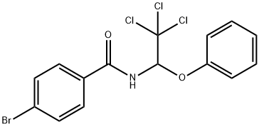 4-bromo-N-(2,2,2-trichloro-1-phenoxyethyl)benzamide Struktur