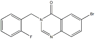 6-bromo-3-[(2-fluorophenyl)methyl]-3,4-dihydroquinazolin-4-one Struktur