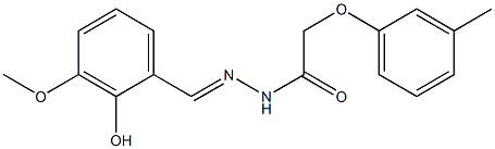 N'-[(1E)-(2-hydroxy-3-methoxyphenyl)methylidene]-2-(3-methylphenoxy)acetohydrazide Structure