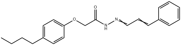2-(4-BUTYLPHENOXY)-N'-(3-PHENYL-2-PROPENYLIDENE)ACETOHYDRAZIDE Struktur