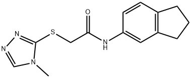 N-(2,3-dihydro-1H-inden-5-yl)-2-[(4-methyl-4H-1,2,4-triazol-3-yl)sulfanyl]acetamide Struktur