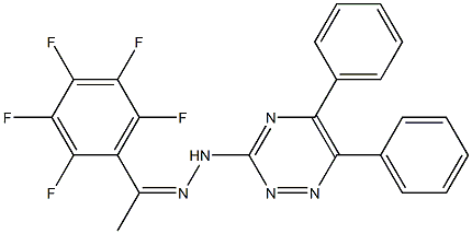 1-(2,3,4,5,6-pentafluorophenyl)ethanone (5,6-diphenyl-1,2,4-triazin-3-yl)hydrazone Struktur