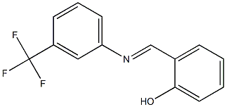 2-[(1E)-{[3-(trifluoromethyl)phenyl]imino}methyl]phenol Struktur
