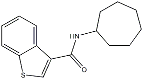N-cycloheptyl-1-benzothiophene-3-carboxamide Struktur