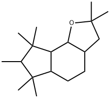 2,2,6,6,7,8,8-heptamethyl-decahydro-2H-indeno[4,5-b]furan Struktur
