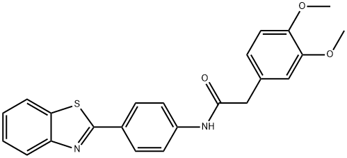 N-[4-(1,3-benzothiazol-2-yl)phenyl]-2-(3,4-dimethoxyphenyl)acetamide Struktur