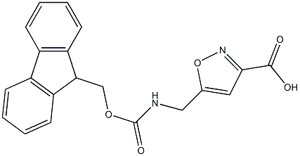 5-[({[(9H-fluoren-9-yl)methoxy]carbonyl}amino)methyl]-1,2-oxazole-3-carboxylic acid Struktur