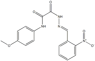 N-(4-methoxyphenyl)-1-{N'-[(1E)-(2-nitrophenyl)methylidene]hydrazinecarbonyl}formamide Struktur