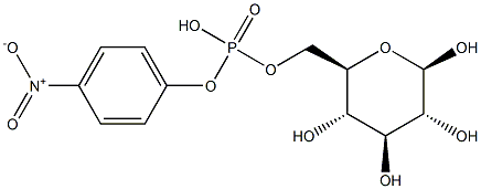 4-Nitrophenyl b-D-glucopyranoside-6-phosphate Struktur