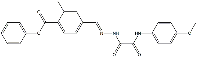 4-[(1Z)-({[(4-methoxyphenyl)carbamoyl]formamido}imino)methyl]phenyl 2-methylbenzoate Struktur