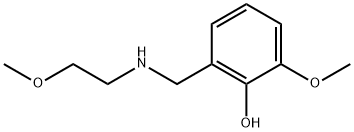 2-methoxy-6-{[(2-methoxyethyl)amino]methyl}phenol Struktur