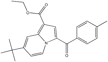 ethyl 7-tert-butyl-3-(4-methylbenzoyl)indolizine-1-carboxylate Struktur