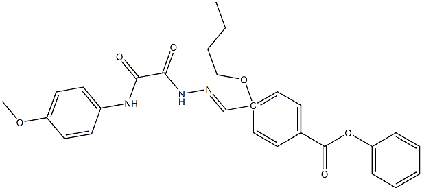 4-[(1Z)-({[(4-methoxyphenyl)carbamoyl]formamido}imino)methyl]phenyl 4-butoxybenzoate Struktur