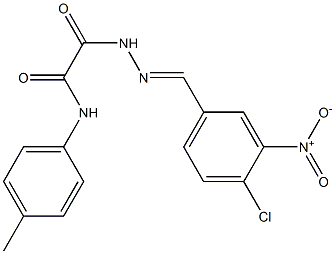 1-{N'-[(1E)-(4-chloro-3-nitrophenyl)methylidene]hydrazinecarbonyl}-N-(4-methylphenyl)formamide Struktur