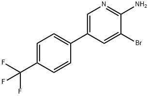 2-Amino-3-bromo-5-(4-trifluoromethylphenyl)pyridine Structure