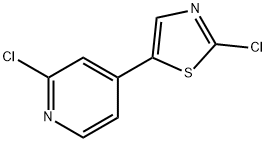2-Chloro-4-(2-chloro-5-thiazolyl)pyridine Struktur