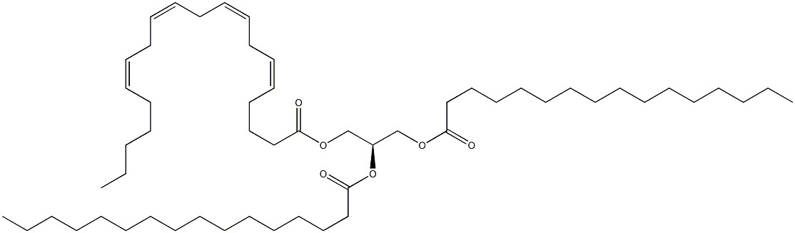 1,2-dihexadecanoyl-3-(5Z,8Z,11Z,14Z-eicosatetraenoyl)-sn-glycerol Struktur