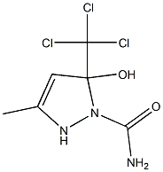 3-methyl-5-hydroxy-5-trichloromethyl-1H-1-pyrazolcarboxyamide Structure