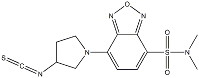 4-(3-isothiocyanatopyrrolidin-1-yl)-7-(N,N-dimethylaminosulfonyl)-2,1,3-benzoxadiazole Struktur