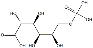 (2R,3S,4R,5R)-2,3,4,5-tetrahydroxy-6-phosphonooxy-hexanoic acid Struktur