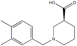 (3S)-1-(3,4-dimethylbenzyl)piperidine-3-carboxylic acid Struktur
