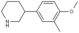3-(4-methoxy-3-methylphenyl)piperidine Struktur