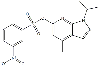 1-ISOPROPYL-4-METHYL-1H-PYRAZOLO[3,4-B]PYRIDIN-6-YL 3-NITROBENZENESULFONATE Struktur