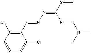 methyl N-(2,6-dichlorobenzylidene)-{[(dimethylamino)methylidene]amino}methanehydrazonothioate Struktur