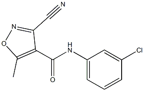 N-(3-chlorophenyl)-3-cyano-5-methyl-4-isoxazolecarboxamide Struktur