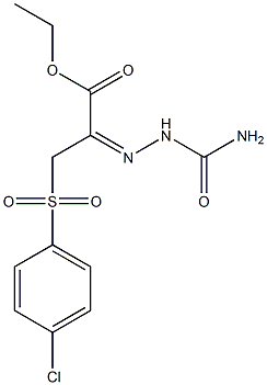 ethyl 2-[(E)-2-(aminocarbonyl)hydrazono]-3-[(4-chlorophenyl)sulfonyl]propanoate Struktur